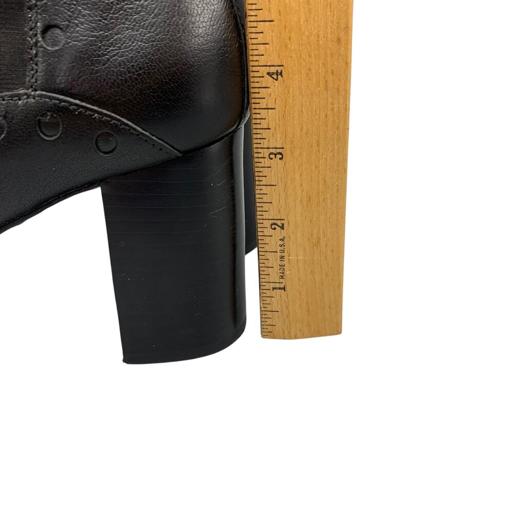 Orla Kiely Clarks Dixie Platform Boots US 9M Black Leather Dark Academia Witchy - Picture 8 of 12